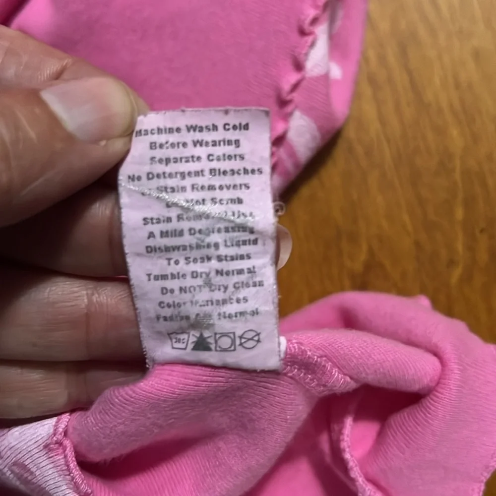 Fresh Produce Pink Floral Top V-Neck 3/4 Sleeves Preppy Casual Cottagecore USA - Picture 10 of 10